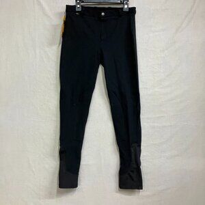 NWT Saxon Riding Breeches Kids C16 Black Knee Patch Pull On Schooling Pants